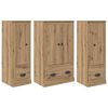 vidaXL Auk&scaron;tas spintelė 3 pcs Amatininkų ąžuolas 132 x 35,5 x 103,5 cm