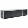 vidaXL Sodo lovelis, antracito, 320x80x77cm, plienas, auk&scaron;tas