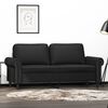 vidaXL Dvivietė sofa, juodos spalvos, 140cm, dirbtinė oda