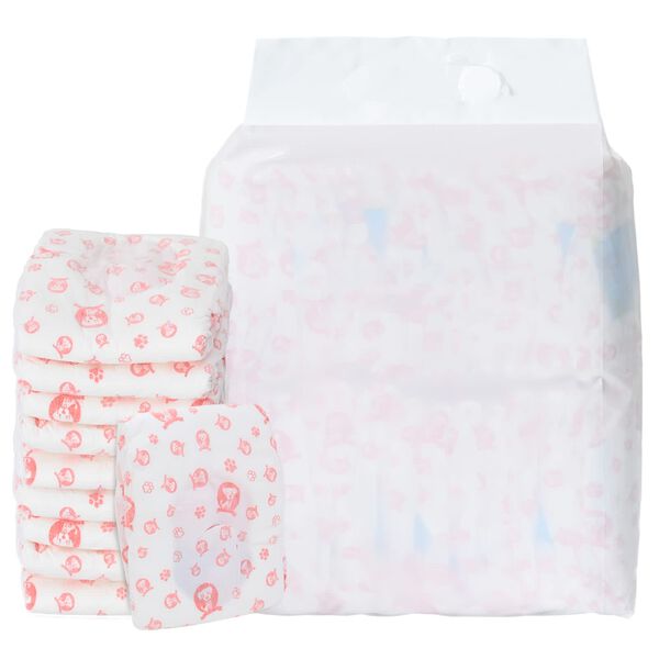 vidaXL Vienkartinė &scaron;uniukų sauskelnė patelėms 50 pcs Baltas M