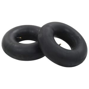 vidaXL Vidinės karučio ratų kameros, 2 vnt., 15x6.00-6, guma