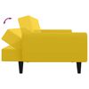vidaXL Dvivietė sofa-lova, geltonos spalvos, aksomas
