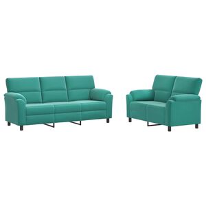 vidaXL Sofos komplektas 2 pcs Turkio Aksomas