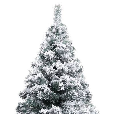 vidaXL Dirbtinė Kalėdų eglutė su sniegu, žalia, 150cm, PVC