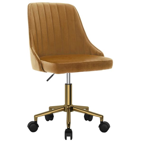 vidaXL Pasukamos valgomojo kėdės, 2vnt., rudos spalvos, aksomas