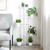vidaXL Stovas augalams, 5 lentynos, baltas, 43x22x98cm, metalas