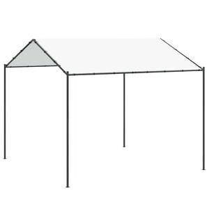 vidaXL Pavėsinė 4 x 4 x 2,6 m Baltas Plienas ir poliesteris 180 gsm