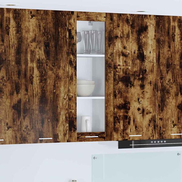 vidaXL Pakabinama spintelė su saugykla Rūkyta ąžuolas 40 x 31 x 100 cm