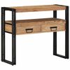 vidaXL Konsolinis stalas Ruda 90 x 33 x 75 cm Kietos akacijos mediena