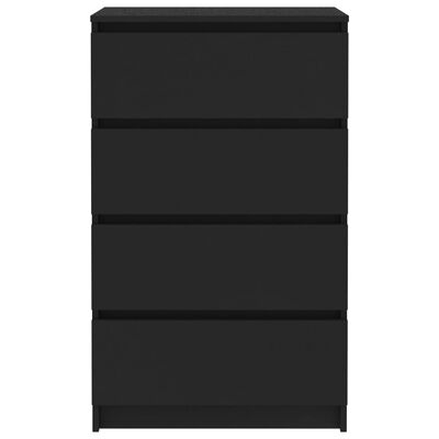 vidaXL Šoninė spintelė, juodos spalvos, 60x35x98,5 cm, mediena