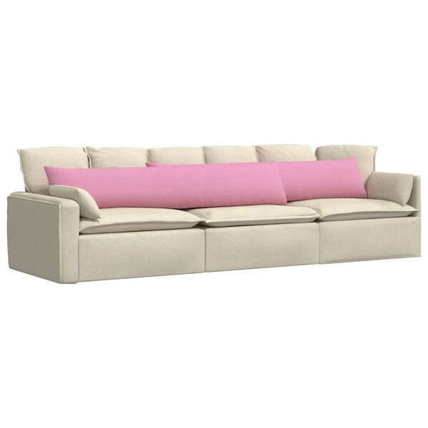 vidaXL Sofa Pagalvės 2 pcs Rožinė 200 x 40 cm audinys