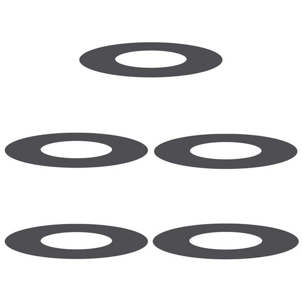 vidaXL tinkamas plokštiems medžio žiedams 5 pcs Juoda Ø30 / 60 cm