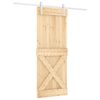 vidaXL Slankios durys Natūrali ir Balta 80 x 210 cm