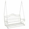 vidaXL Sūpynės suolas Plienas 115 x 61 x 63 cm Antikinė balta