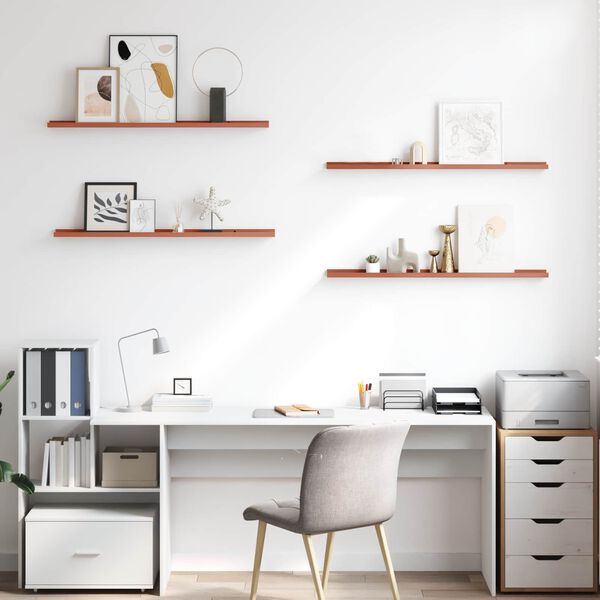 vidaXL Sieninė lentyna 4 pcs Raudona 100 x 9 x 3 cm Apdirbta mediena