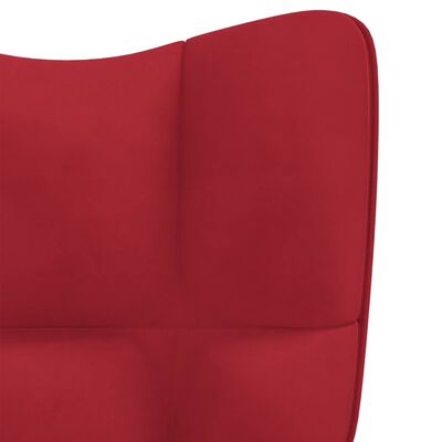 vidaXL Supama kėdė, raudonojo vyno spalvos, aksomas