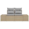 vidaXL Sodo sofa Smėlio 123 x 62 x 69cm poliratanas