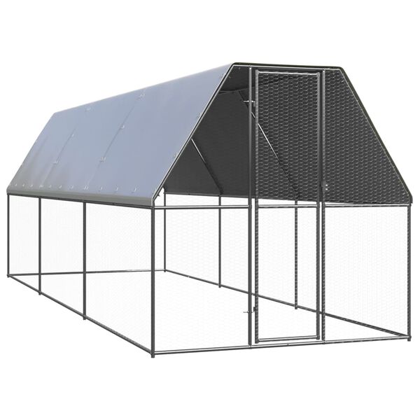 vidaXL Narvas vi&scaron;čiukams, 2x6x2m, galvanizuotas plienas