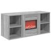 vidaXL Elektrinis židinys Pilka Sonoma 100 x 37 x 45,5 cm