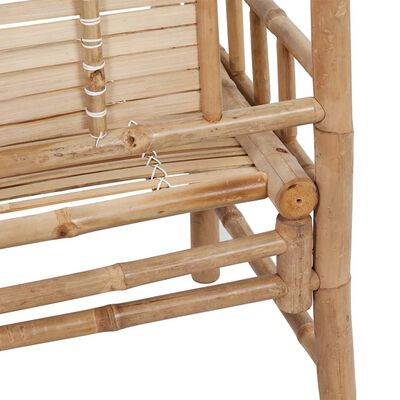 vidaXL Sodo suoliukas su pagalvėle, 120cm, bambukas