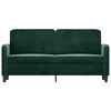 vidaXL Dvivietė sofa, tamsiai žalios spalvos, 140cm, aksomas