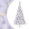 vidaXL Dirbtinė Kalėdų eglutė su 300 LED Balta 210 cm PVC ir Plienas
