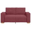 vidaXL Sofa 3 pcs Tamsiai pilka Lino mišinio audinys