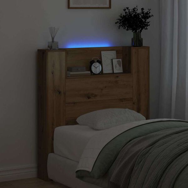 vidaXL Galvūgalis su lentyna Amatininkų ąžuolas 100 x 15 x 103,5 cm