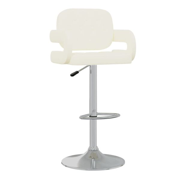 vidaXL Baro taburetės, 2vnt., kreminės spalvos, dirbtinė oda