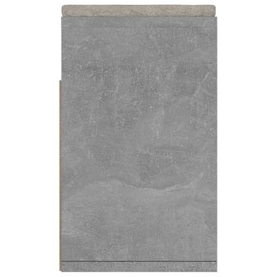 vidaXL Batų suoliukas su pagalvėle, betono pilkas, 104x30x49cm, MDP