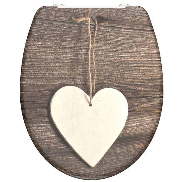 SCH&Uuml;TTE Klozeto sėdynė su soft-close mechanizmu WOOD HEART