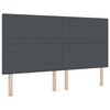vidaXL LED galvūgalis Tamsiai pilka 180 cm Kordūrinis audinys