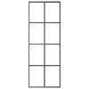 vidaXL Stumdomos durys, juodos, 76x205cm, aliuminis ir ESG stiklas