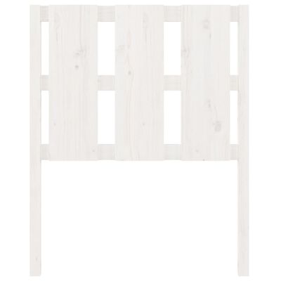 vidaXL Lovos galvūgalis, baltas, 80,5x4x100cm, pušies medienos masyvas