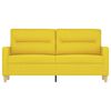 vidaXL Dvivietė sofa, &scaron;viesiai geltonos spalvos, 140cm, audinys