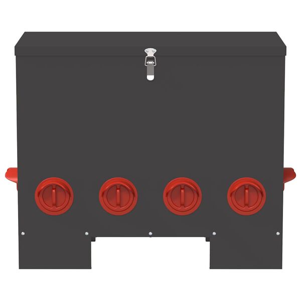 vidaXL Vi&scaron;tų lesykla Juoda 60,5 x 29 x 51 cm &Scaron;altai valcuita plienas