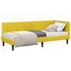 vidaXL Kampinė lovos konstrukcija Geltona 80 cm x 200 cm Aksomas