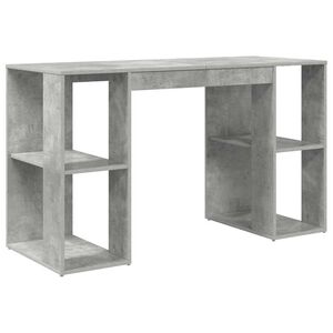 vidaXL Stalas Betono pilka Apdirbta mediena 130 x 50.5 x 75 cm