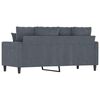 vidaXL Dvivietė sofa, tamsiai pilkos spalvos, 140cm, aksomas