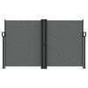 vidaXL Ištraukiama šoninė pertvara, antracito spalvos, 140x600cm
