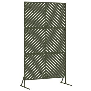 vidaXL Privatumo žaliuzės 100 x 50 x 180 cm Plienas Alyvuogių žalia