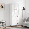 vidaXL Komoda, baltos spalvos, 69,5x34x180cm, apdirbta mediena