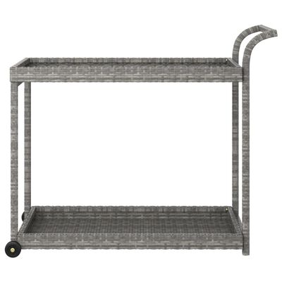 vidaXL Baro vežimėlis, pilkos spalvos, 100x45x83cm, poliratanas