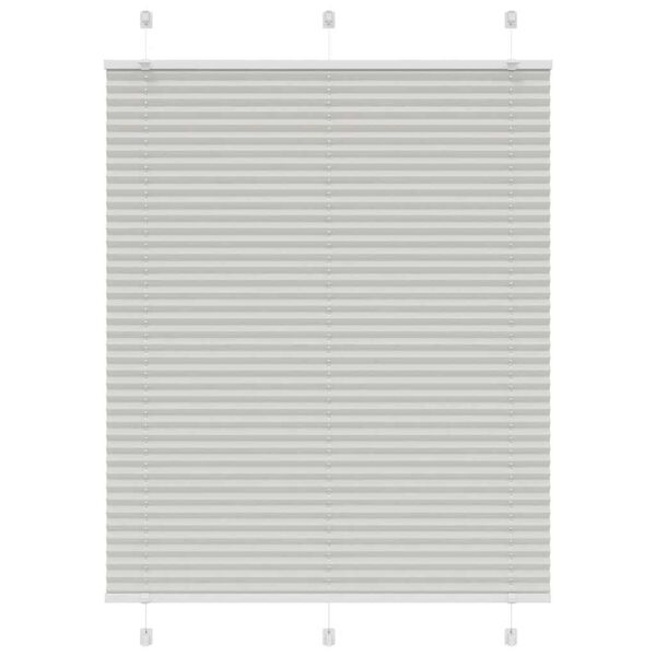 vidaXL klostuota žaliuze &scaron;viesiai pilka 105x150 cm audinio plotis