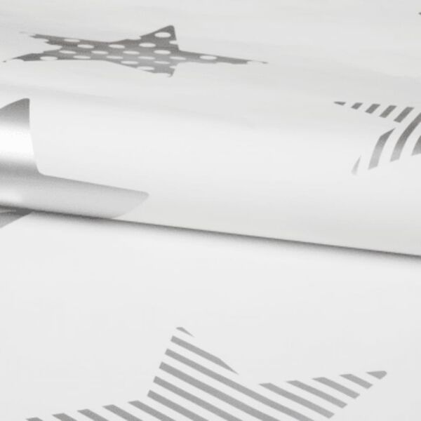 Noordwand Tapetai Kids @ Home Superstar, sidabrinės ir baltos spalvos