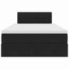 vidaXL Lova su daiktų laikymo vieta ir LED Juoda 120 x 190 cm Aksomas