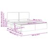 vidaXL Lovos rėmas Balta 180 x 200 cm Kietos pu&scaron;ies mediena