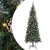 vidaXL Dirbtinė Kalėdų eglutė Žalia 210 cm PVC, plastikas ir plienas