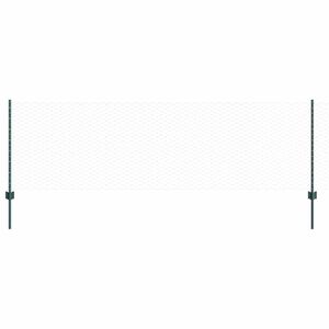 vidaXL Hexagonal Fence with Post 50 x 0,8 m PVC dengtas plienas Žalia