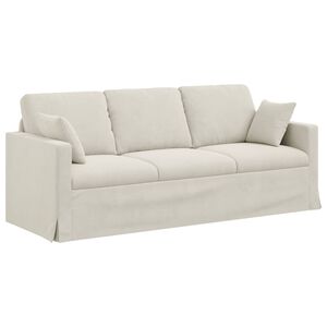 vidaXL Sofa Kreminė 198 x 78 x 80 cm Aksomas